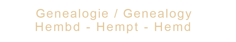 Genealogie-Genealogy Hembd Hempt Hemd